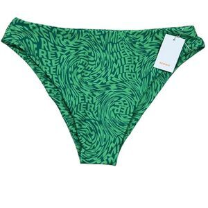 Remmie By Riley Green High Waisted Double Lined Cheeky Pepita Bikini Bottom